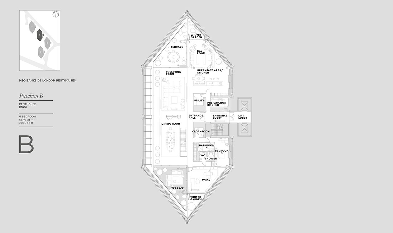 Spacious Penthouse Floorplans